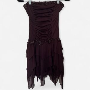 Rampage Brown Strapless Fairy Dress